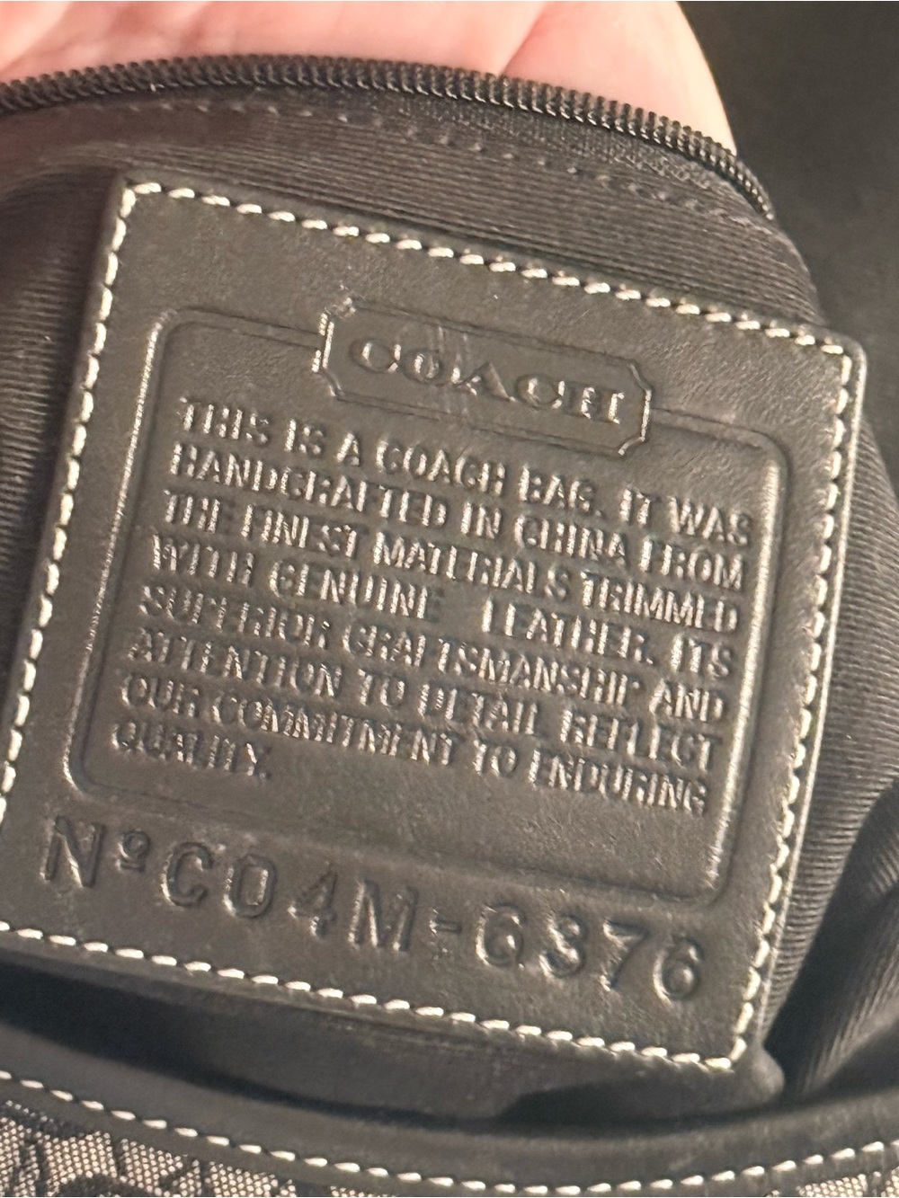 Coach Black and Gray Signature Canvas Crossbody with Buckle Trim - Picture 7 of 13